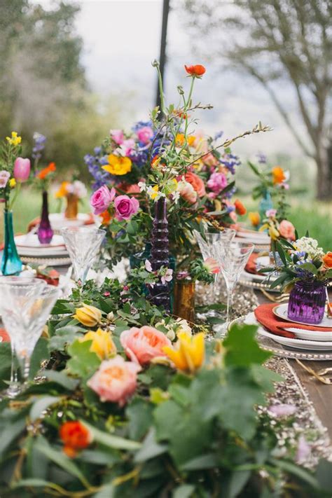 Rustic Wildflower Wedding Centerpieces