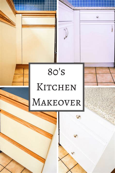 One of the most drastic changes we made was to update old kitchen cabinets for our kitchen remodel on a budget. 80s Kitchen Update Reveal - The Handyman's Daughter
