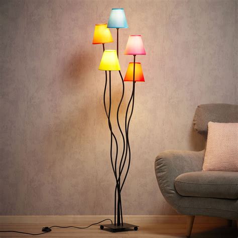 Colori Fabric Floor Lamp 5 Bulb Colourful Lightsie