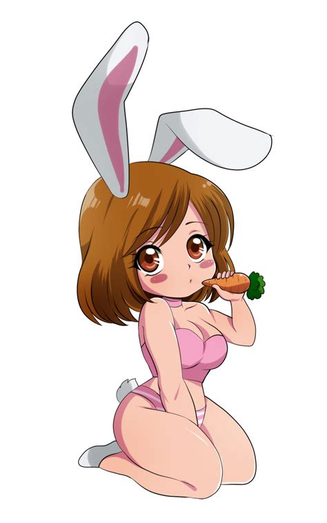 Hana Bunny Highres Tagme Carrot Chibi Rabbit Ears Thick Thighs