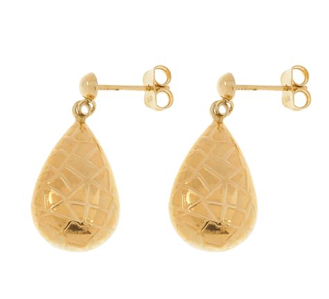 Ct Yellow Gold Drop Earrings Buy Online Free Insured Uk Delivery