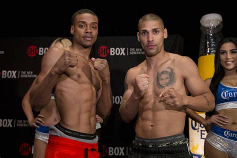 Smooth and strong, per usual. Shobox weigh-in results & photos: Errol Spence vs. Ronald ...