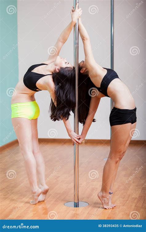 Pole Dancing Together Stock Image Image Of Dancing Pretty 38393435