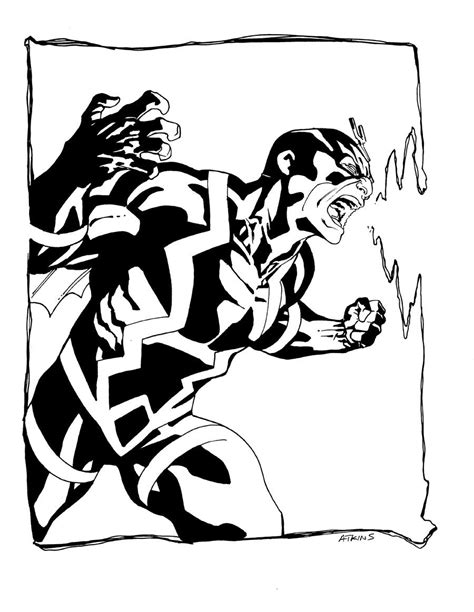 Robert Atkins Art Blackbolt Black Bolt Marvel Drawing