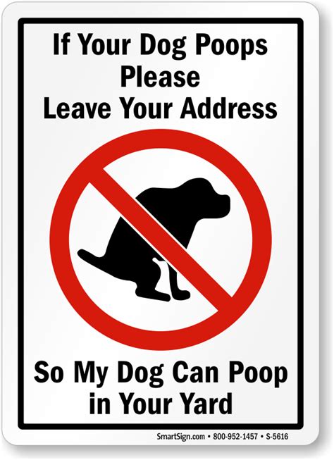 Clever No Dog Poop Sign With Graphic Sku S 5616