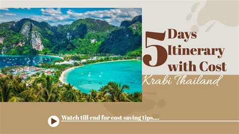 Discover The Real Krabi Thailand 5 Day Itinerary With Cost Youtube