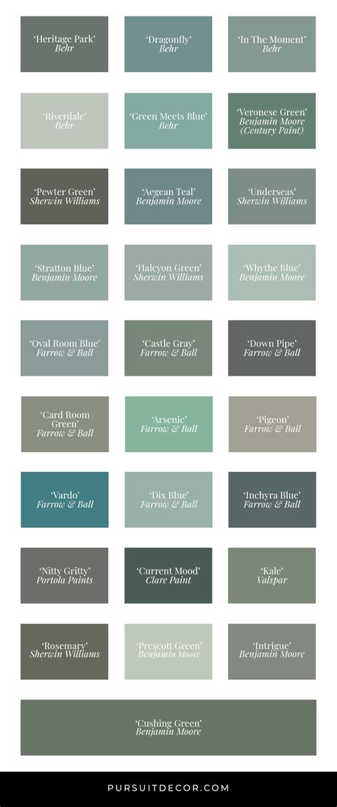 Best Blue Green Paint Colors In Action By Brand Pursuit Decor Green