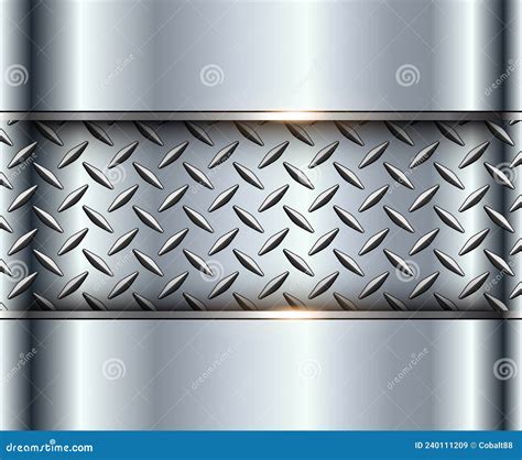 Silver Polished Steel Texture Background Shiny Chrome Metallic Stock
