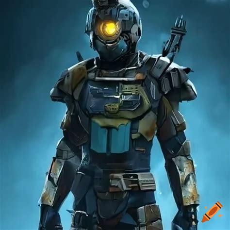 Image Of A Futuristic Superhero In Hi Tech Armor
