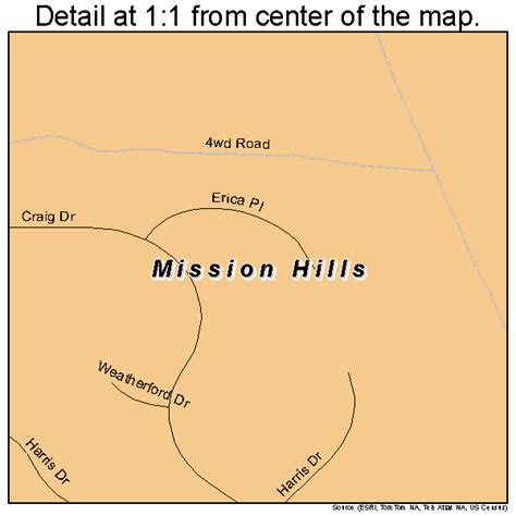 Mission Hills California Street Map 0648186