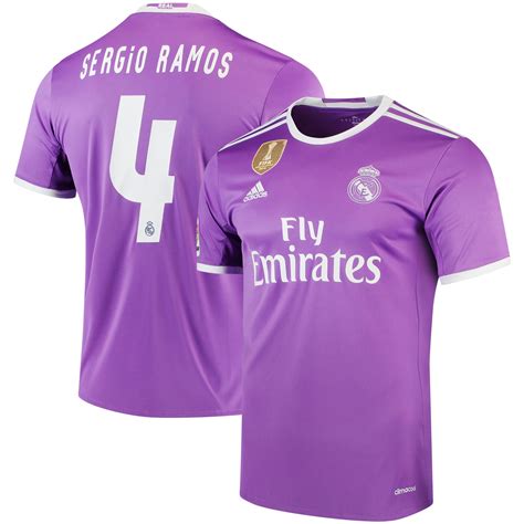 Sergio Ramos Real Madrid Adidas 201617 Away Replica Jersey Purple