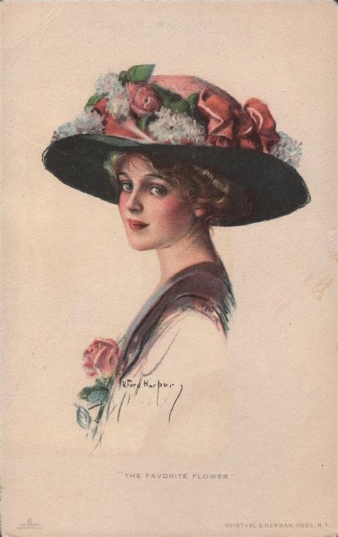 Postcard “the Favorite Flower” By R Ford Harper 354 Reinthal And Newman Ebay Vintage Art