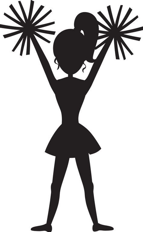 Cheer Silhouette #2 SVG Cut File - Snap Click Supply Co.