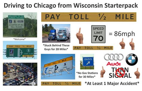 Driving To Chicago From Wisconsin Starterpack Rstarterpacks