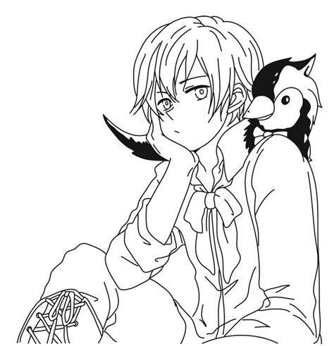 Coloriage Kawaii Anime Girl Avec Des Oreilles