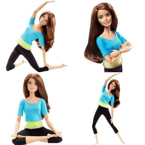 Barbie Made To Move Doll Posable Brown Hair 22 Joints Flexible Shirt