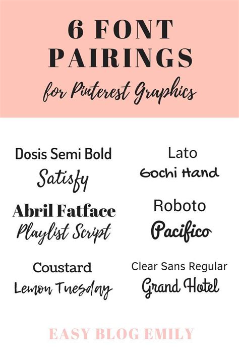 6 Of The Best Canva Font Pairings Font Pairing Font Combinations