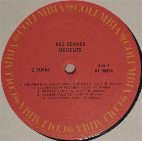 Boz Scaggs Moments Vinyl Pursuit Inc