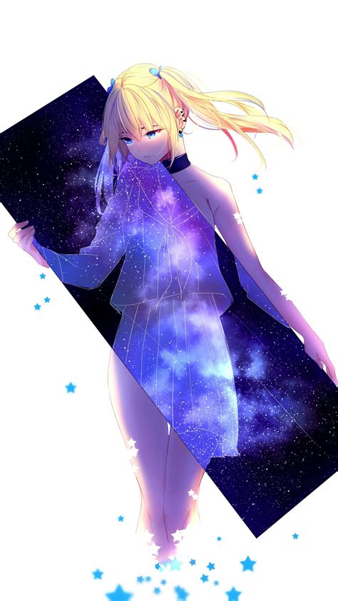 31 Purple Galaxy Anime Girl Wallpaper Orochi Wallpaper
