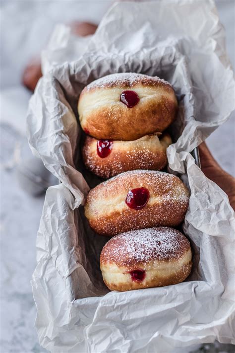 Classic Jelly Donuts With Raspberry Jam Vegan Klara`s Life Donut