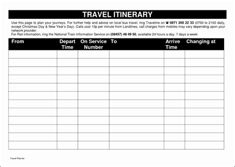 8 Printable Itinerary Template - SampleTemplatess - SampleTemplatess