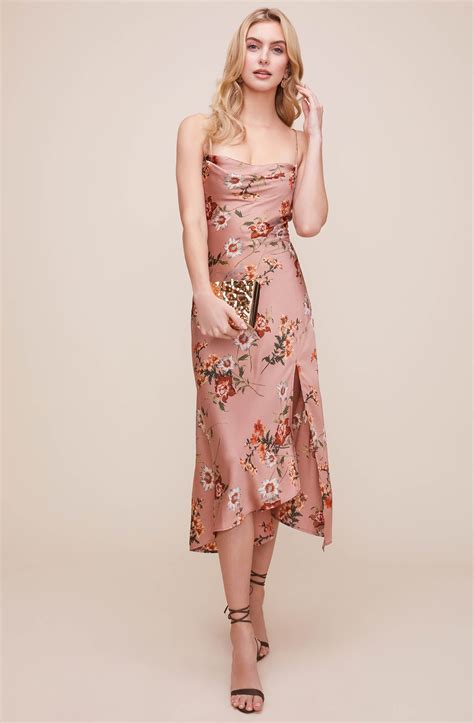 Floral Slip Dress Floral Print Midi Dress Silk Midi Dress Maxi Dress