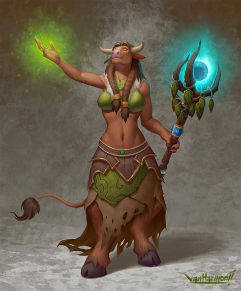 Tauren Druid By Vanharmontt On Deviantart Tauren Warcraft Art Druid