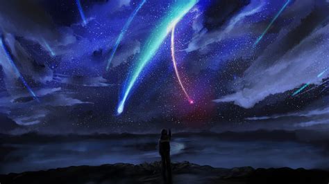19 Scenery Night Sky Anime Wallpaper