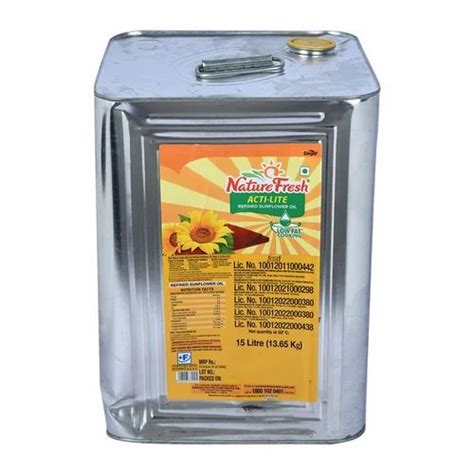 15l Nature Fresh Acti Lite Sunflower Oil At Rs 1490tin Cooking Oil
