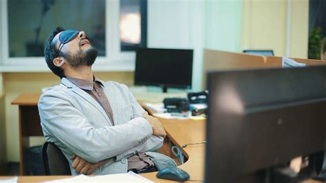 Office Worker Sleeping At Work Stock Video Footage 0007 Sbv 313419205