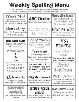 Write a sentence using each of them. Best 25+ Spelling menu ideas on Pinterest | Spelling ideas ...