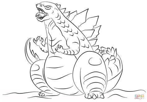 Desenho De Godzilla Desenho Animado Para Colorir Desenhos Para