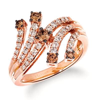 K Strawberry Gold Ring Chocolate Diamonds Nude Diamonds Trqf Rg My