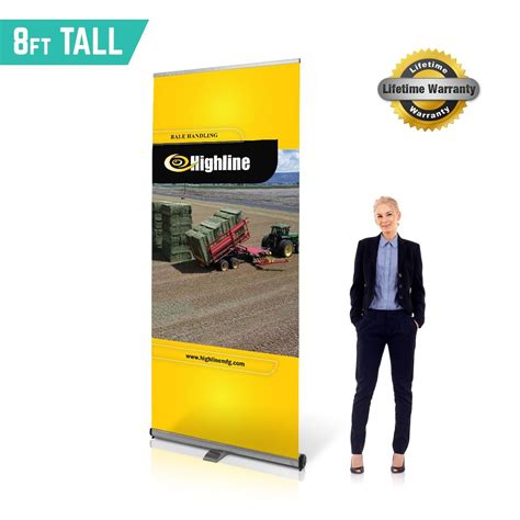 Retractable Banner Stands Graphic Interchangeable Flex Lush Banners