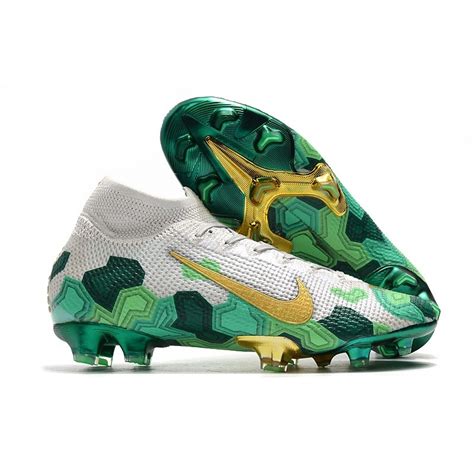 Mbappe Nike Botas de Fútbol Mercurial Superfly VII Elite FG Gris Dorado