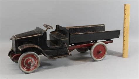 rare antique 1920s buddy l 201 a hydraulic dump truck pressed steel toy nr ebay