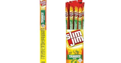 24 Pack Of 097oz Slim Jim Giant Smoked Snacks Tabasco Flavor 1104