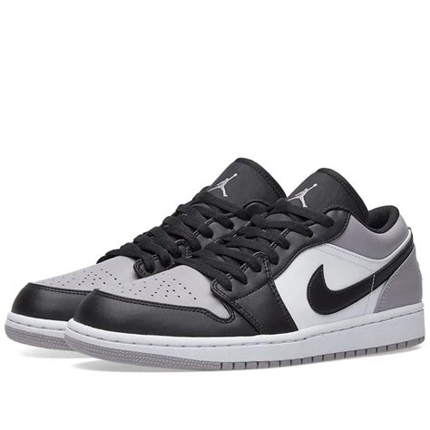 Air Jordan 1 Low Shadow White Atmosphere Grey Black Shoe Mens Fashion
