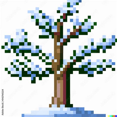 Pixel Art Tree Plant Asset Ilustração Do Stock Adobe Stock