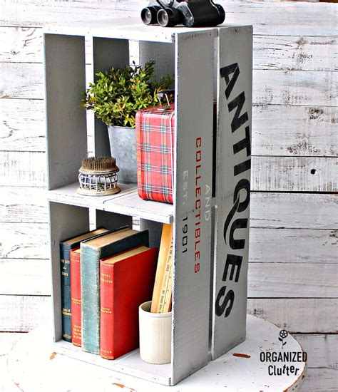 Antiques Crate Shelving By Organized Clutter Featured On Funky Junks