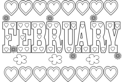 February abc order coloring page. Free Printable February Coloring Pages Free Printable ...