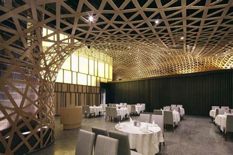 12 of the best interior design pinners out there | lark & linen. Modern restaurant design featuring cool bamboo elements
