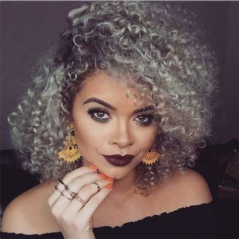 Pictures of short hairstyles for gray hair [ short layers with a lift are easy to achieve. 20 New Gray Curly Hair | Hairstyles and Haircuts | Lovely ...