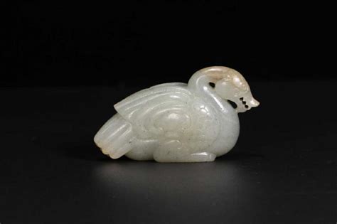 han dynasty hetian jade sculpture duck decoration for sale — buy online auction at