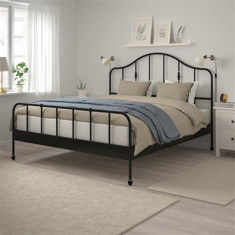 Ikea stores services ikea family card ikea business sales ikea restaurant order tracking a classic powder coated steel frame which is easy to maintain. SAGSTUA Bed frame, black, King - IKEA | Black bed frame ...