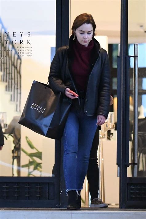 Emilia Clarke Shopping At Barneys New York Department Store In Nyc 03