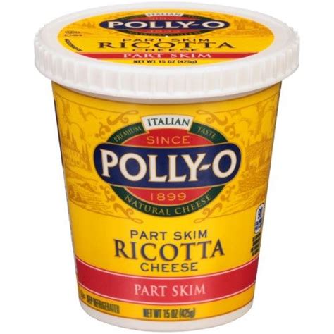 Ziti pasta, cooked, drained · 1/2 tsp. Polly-O Part Skim Ricotta Cheese, 15 Oz | Polly-o, Ricotta ...