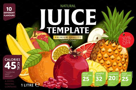 Bundle Of Packaging Design Juice Custom Designed Graphics ~ Creative