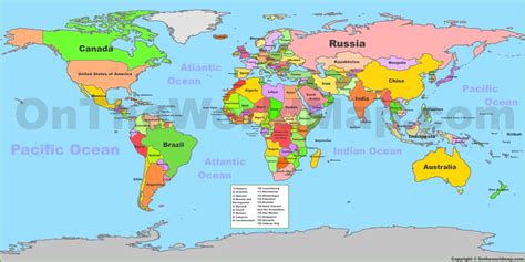 World Political Map With Countries