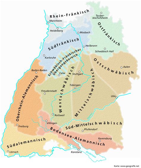 Die landkarte ist ein interaktiver und leicht zu bedienender reiseführer. Die verschiedenen Dialekte Baden-Württembergs